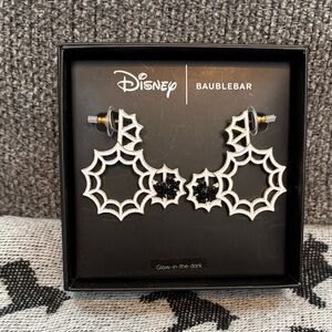Disney BaubleBar Mickey Spider Web Halloween Earrings